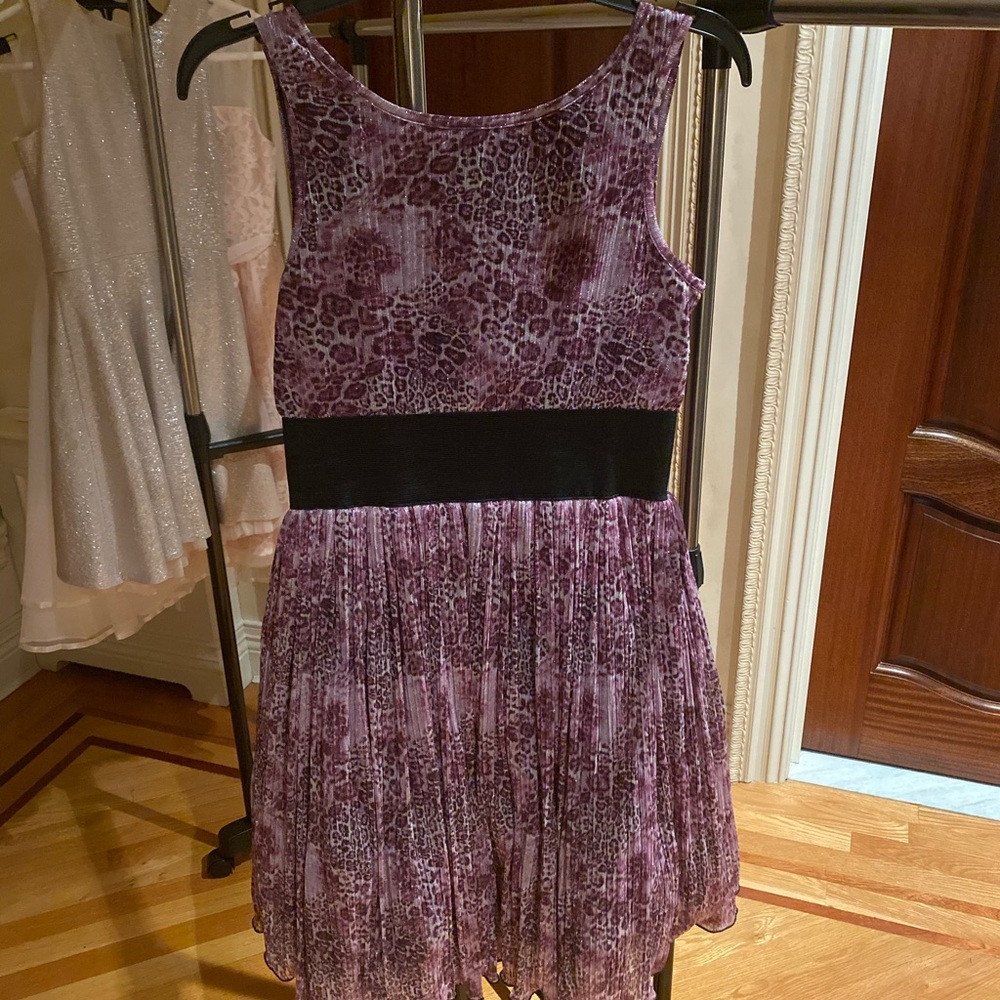 Beautiful purple Leopard sparkly dress kids